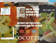 Tablet Screenshot of cocotte.com.au